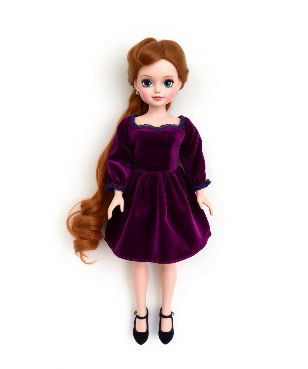Rowan in Plum Velvet — custom doll by Kim Miller